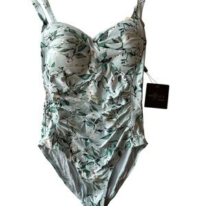 NWT Nip Tuck, Beautiful and Flattering Floral One-Piece Swimsuit, size 6
